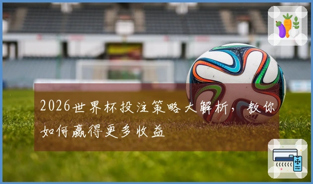 2026世界杯投注策略大解析，教你如何赢得更多收益